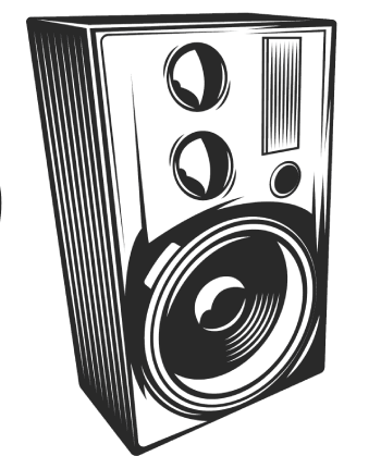 Ilustración bafle discoteca