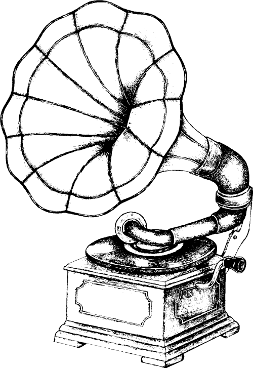 Ilustración de fonógrafo
